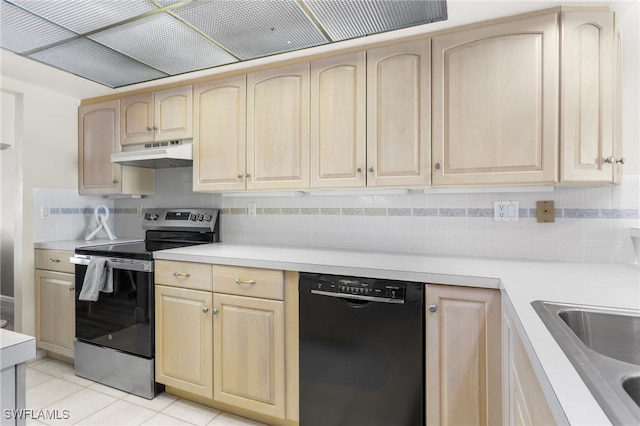 4210 SE 20th Pl Unit A8, Cape Coral, FL 33904 - kitchen with dishwasher, electric stove, and light brown cabinets