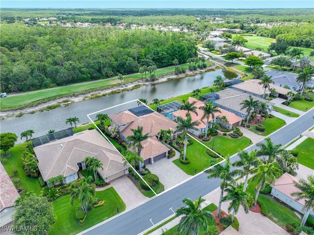 11041 Seminole Palm Way, Fort Myers, FL 33966 - aerial perspective of suburban area featuring a nearby body of water