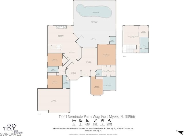 11041 Seminole Palm Way, Fort Myers, FL 33966 - floor plan / room layout