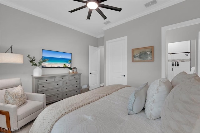 20150 Millrun Dr, Estero, FL 33928 - bedroom with crown molding and ceiling fan