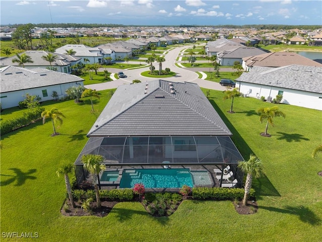 20150 Millrun Dr, Estero, FL 33928 - aerial view of residential area featuring a pool area