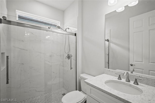 28041 Captiva Shell Loop, Bonita Springs, FL 34135 - full bath with a marble finish shower, vanity, and toilet