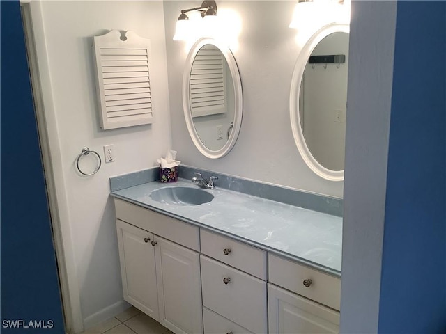 18437 Orangecrest Ct, Lehigh Acres, FL 33936 - bathroom with vanity and tile patterned floors