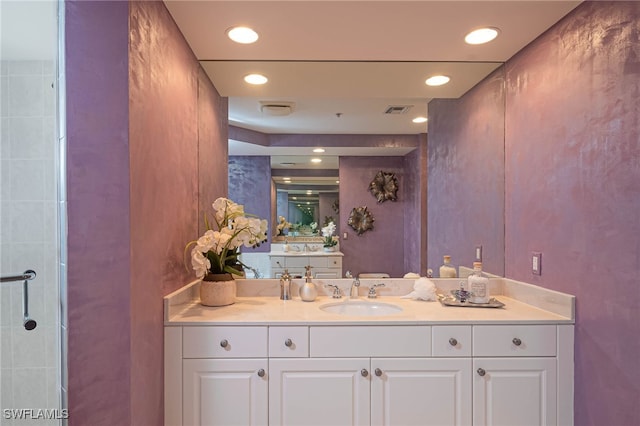 2080 W 1st St Unit 206, Fort Myers, FL 33901 - bathroom with vanity and recessed lighting