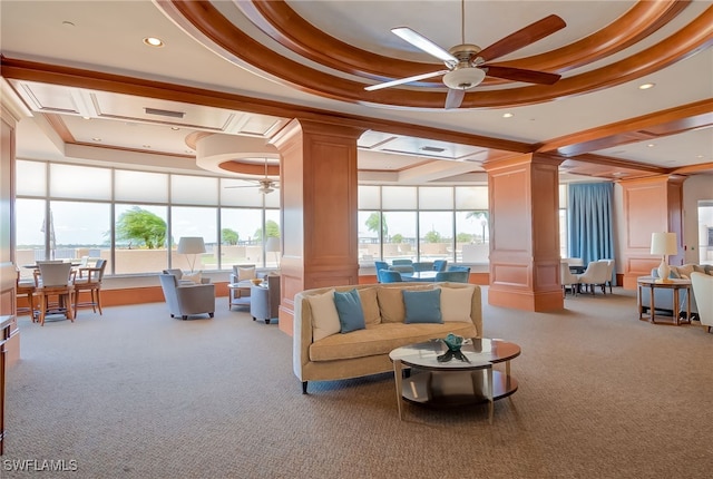 2080 W 1st St Unit 206, Fort Myers, FL 33901 - building lobby with a decorative wall, crown molding, and recessed lighting