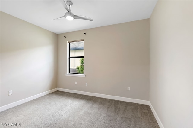 17021 Ashcomb Way, Estero, FL 33928 - carpeted empty room featuring a ceiling fan and baseboards