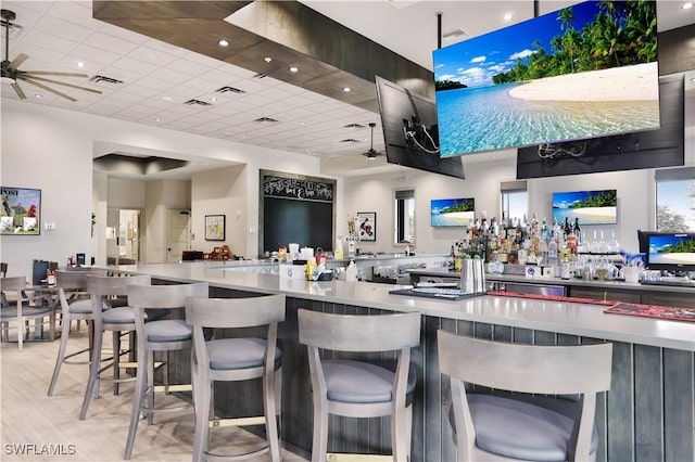 17021 Ashcomb Way, Estero, FL 33928 - community bar area featuring ceiling fan and a paneled ceiling