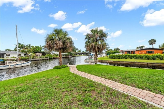 1704 Coral Way N, Fort Myers, FL 33917 - view of community with a water view and a yard
