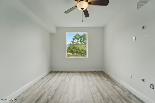 411 Valerie Way Unit 103, Naples, FL 34104 - unfurnished room with light wood-style floors and ceiling fan