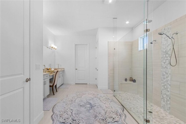 8341 Promoso Ct, Naples, FL 34114 - full bath with vanity and a stall shower