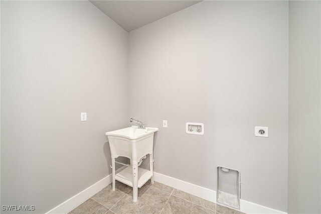 2458 NW 21st Ter, Cape Coral, FL 33993 - laundry area with hookup for an electric dryer, washer hookup, and baseboards