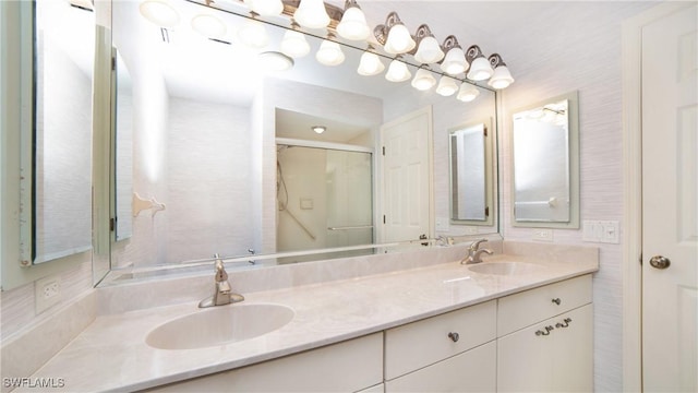 319 Reynolds Ct Unit M12, Naples, FL 34112 - full bath featuring double vanity and an enclosed shower
