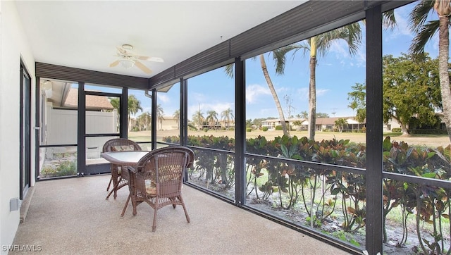 319 Reynolds Ct Unit M12, Naples, FL 34112 - sunroom / solarium featuring a ceiling fan