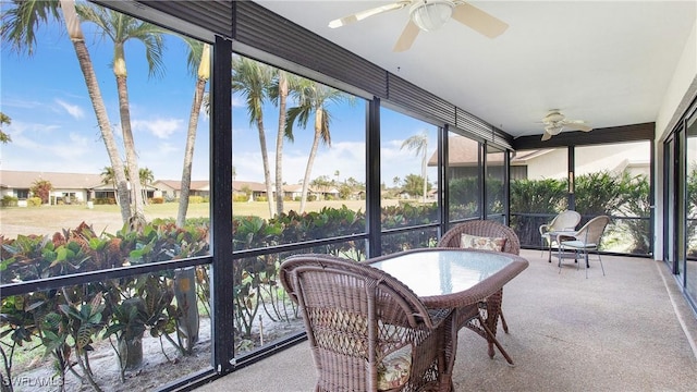 319 Reynolds Ct Unit M12, Naples, FL 34112 - sunroom with a ceiling fan