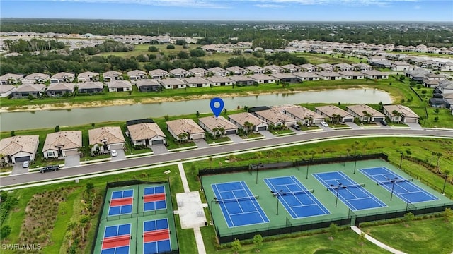 13952 Hunter Oak Dr, Fort Myers, FL 33913 - aerial perspective of suburban area featuring a nearby body of water