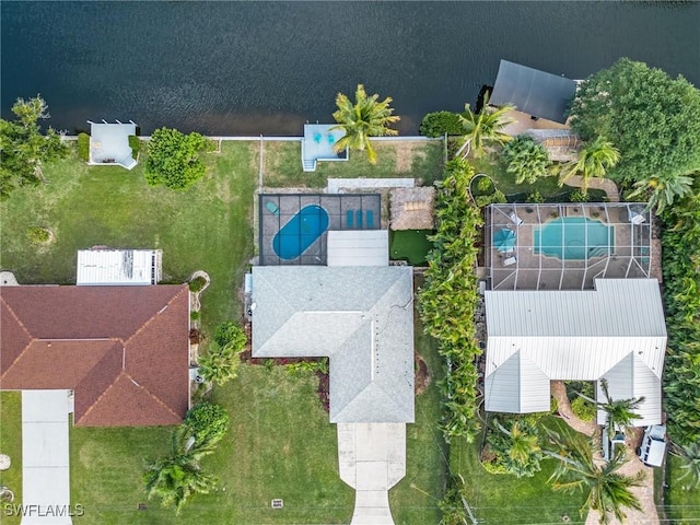5127 SW 3rd Ave, Cape Coral, FL 33914 - bird's eye view of a pool area