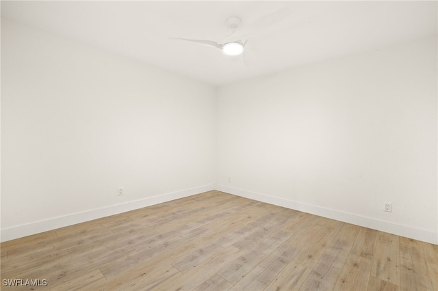 16290 Kelly Cove Dr Unit 253, Fort Myers, FL 33908 - empty room with light wood finished floors, baseboards, and a ceiling fan