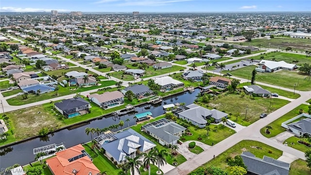 608 SW 43rd Ter, Cape Coral, FL 33914 - aerial view of residential area with a large body of water
