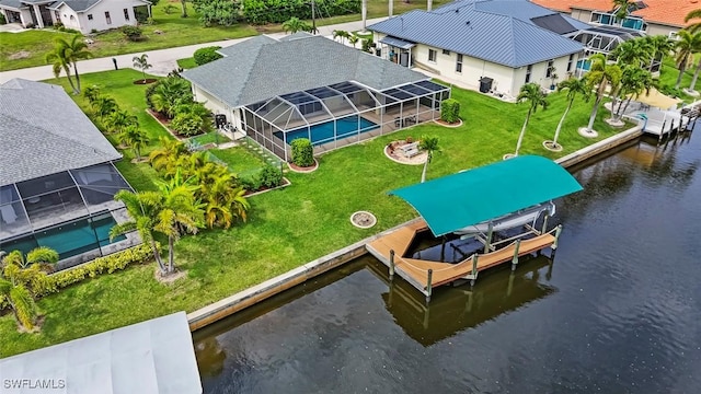 608 SW 43rd Ter, Cape Coral, FL 33914 - aerial perspective of suburban area with a large body of water