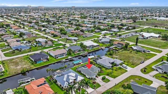 608 SW 43rd Ter, Cape Coral, FL 33914 - aerial view of residential area featuring a large body of water