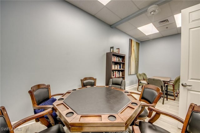 5912 Tarpon Gardens Cir Unit 201, Cape Coral, FL 33914 - office with a drop ceiling, wood finished floors, and baseboards