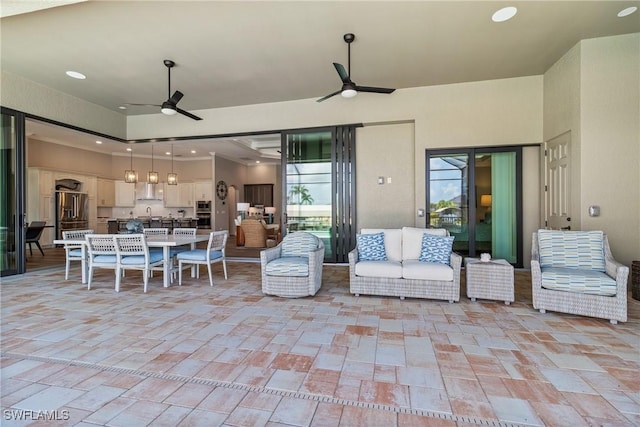 4324 SW 26th Ave, Cape Coral, FL 33914 - view of patio / terrace featuring a ceiling fan and outdoor dining space