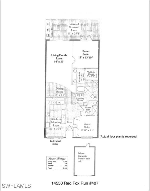14550 Red Fox Run Unit 407, Naples, FL 34110 - property floor plan