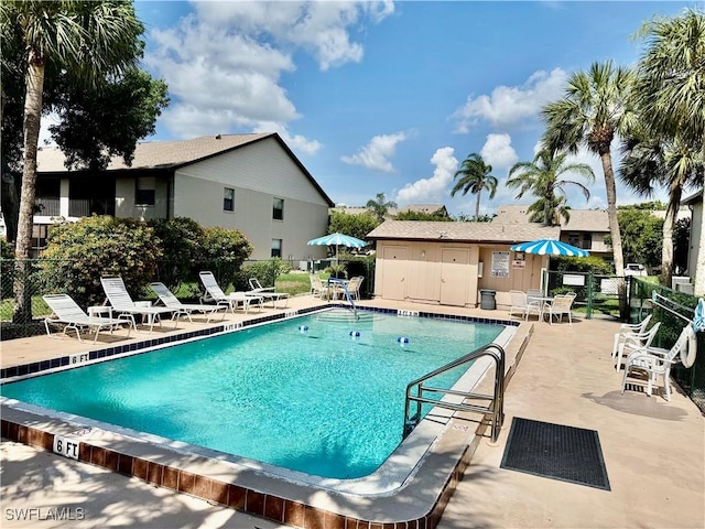 5751 Foxlake Dr Unit A, North Fort Myers, FL 33917 - community pool with a patio area