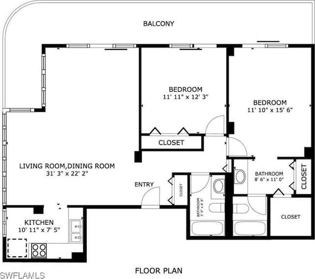 440 Seaview Ct Unit 1012, Marco Island, FL 34145 - home floor plan
