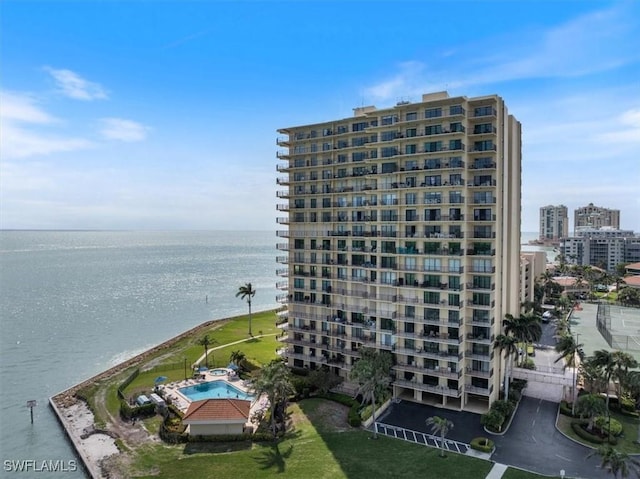 1100 S Collier Blvd Unit 1025, Marco Island, FL 34145 - view of apartment building / complex with a water view and a city view