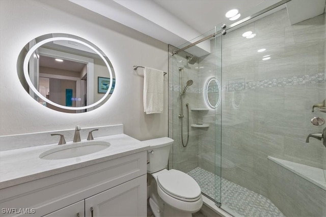 1100 S Collier Blvd Unit 1025, Marco Island, FL 34145 - full bath with toilet, a shower stall, and vanity