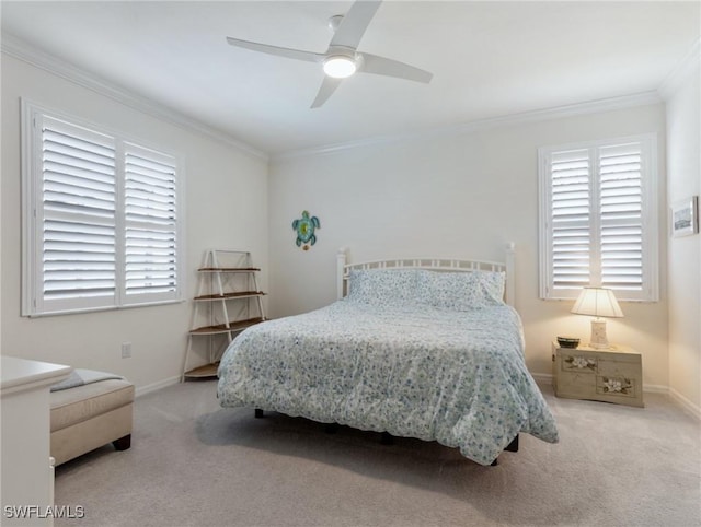 11992 Arbor Trace Dr, Fort Myers, FL 33913 - bedroom featuring carpet flooring, crown molding, and ceiling fan
