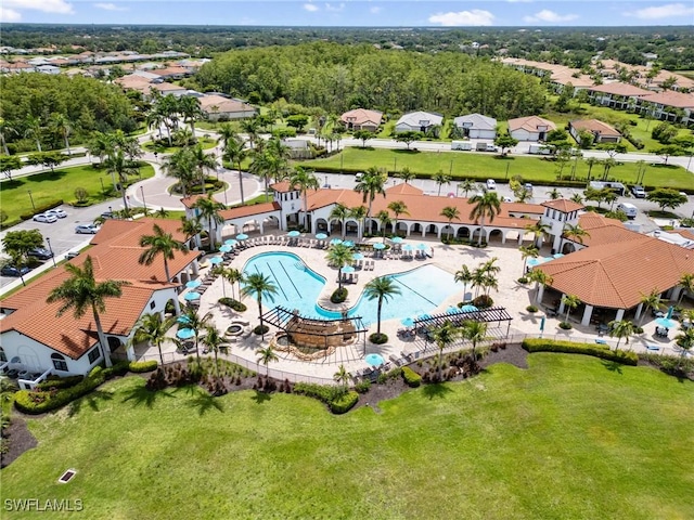 11992 Arbor Trace Dr, Fort Myers, FL 33913 - aerial view of residential area with a pool area