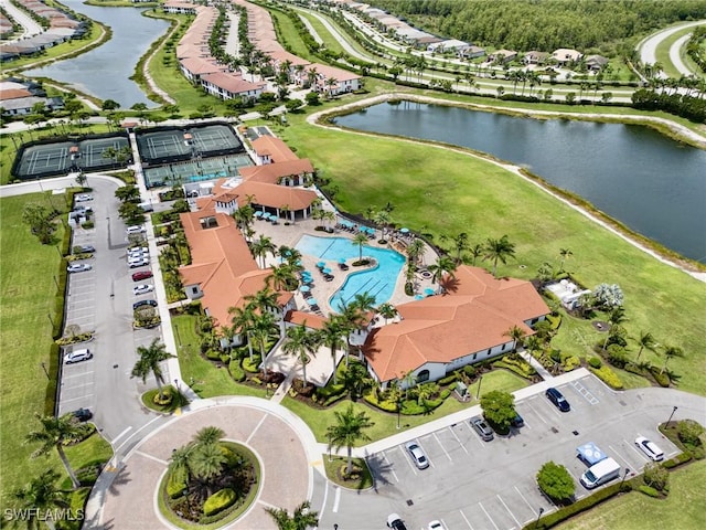 11992 Arbor Trace Dr, Fort Myers, FL 33913 - aerial view of property's location with a large body of water and a pool area