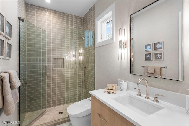 845 11th Ave S, Naples, FL 34102 - full bath featuring toilet, vanity, and a stall shower