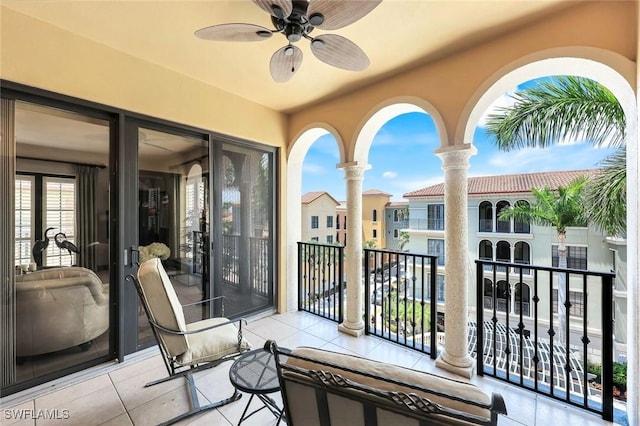 23159 Amgci Way Unit 302, Estero, FL 33928 - balcony featuring ceiling fan
