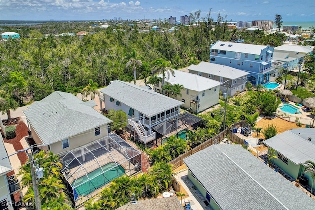291 Mango St, Fort Myers Beach, FL 33931 - aerial view of a pool