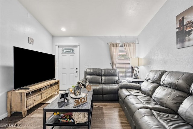 2909 48th St SW, Lehigh Acres, FL 33976 - living area with wood finished floors and recessed lighting
