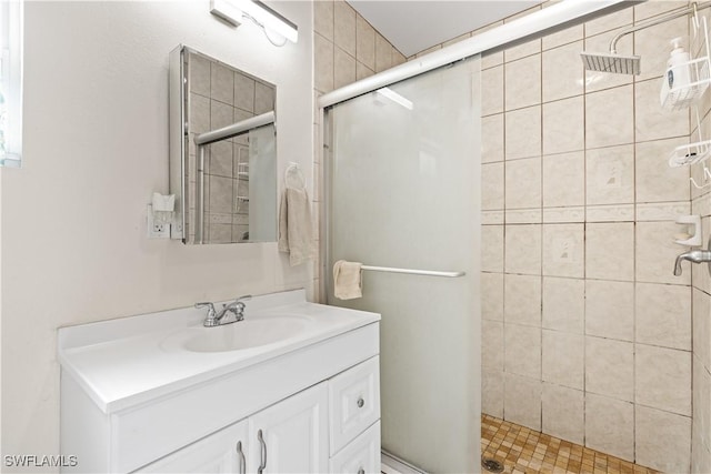 804 Alcala Ave, Lehigh Acres, FL 33936 - bathroom with vanity and a shower stall
