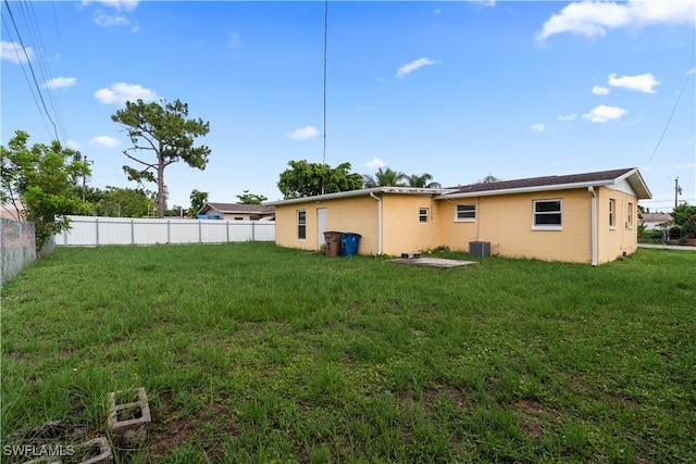 804 Alcala Ave, Lehigh Acres, FL 33936 - rear view of property with cooling unit