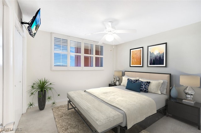 1766 Cape Coral Pkwy E Unit 410, Cape Coral, FL 33904 - carpeted bedroom featuring baseboards and ceiling fan