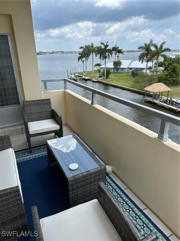 1766 Cape Coral Pkwy E Unit 410, Cape Coral, FL 33904 - balcony with a water view