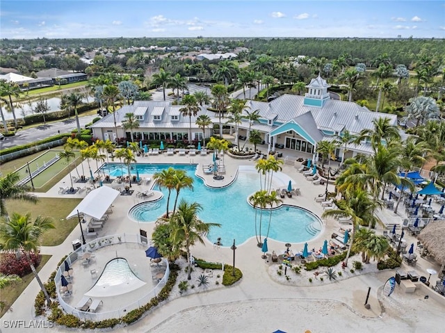 14559 Topsail Dr, Naples, FL 34114 - bird's eye view of a pool area