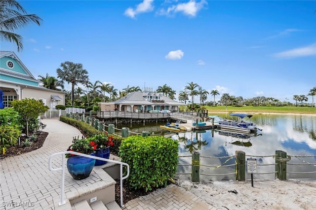 14559 Topsail Dr, Naples, FL 34114 - dock with a water view