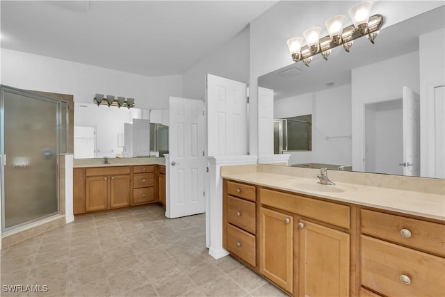 3799 Costa Maya Way Unit 202, Estero, FL 33928 - full bathroom with a stall shower and two vanities