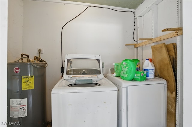 11580 Dean St Unit 582, Bonita Springs, FL 34135 - washroom with water heater and independent washer and dryer