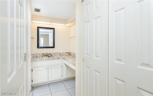 3711 Del Prado Blvd S Unit 2, Cape Coral, FL 33904 - bathroom with vanity and tile patterned floors