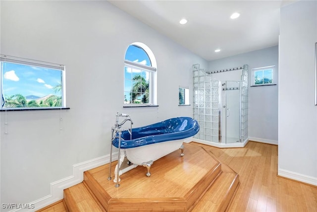 1658 Mcilvaine Ct, Marco Island, FL 34145 - living area with wood finished floors, baseboards, and recessed lighting