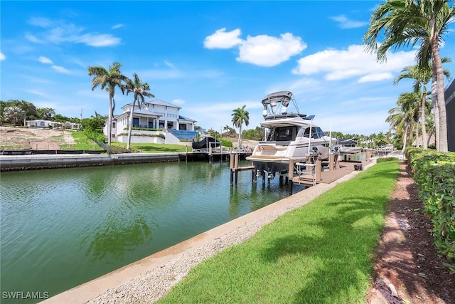 1658 Mcilvaine Ct, Marco Island, FL 34145 - dock area featuring boat lift and a water view