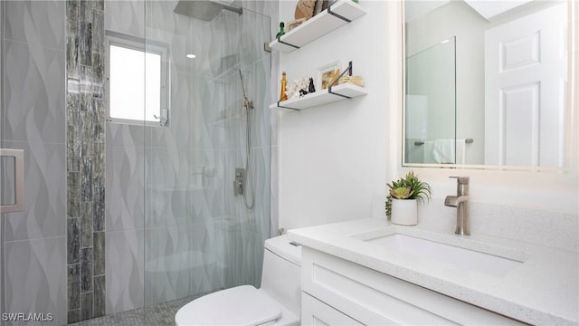 9640 Victoria Ln Unit C308, Naples, FL 34109 - full bath with vanity, toilet, and a shower stall